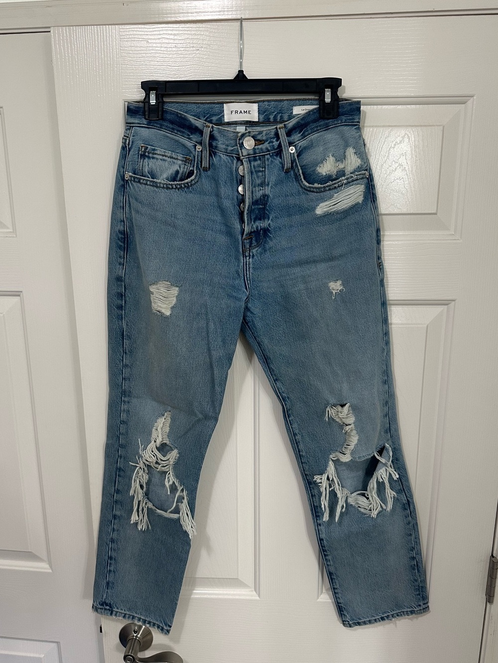 Frame Denim Light Blue Distressed Le Original Jeans